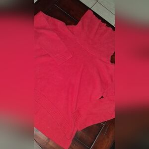 JEANNE PIERRE Red Cowl Neck Sweater